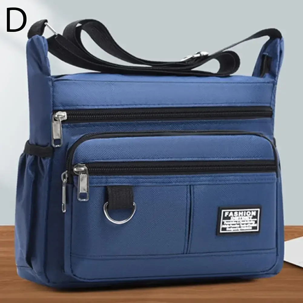 oxford-sac à bandoulière multicouche pour homme, design de poche, initié, grande capacité, décontracté, simple, messager, mode, y5q6, nouveau