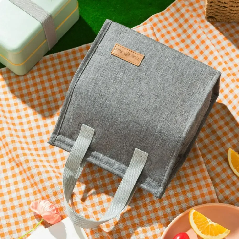 sac isotherme de pique-nique extérieur couleur unie, sac à lunch étanche, organisateur de petit-déjeuner, sacs à main pour aliments, sac fourre-tout en toile pour le déjeuner
