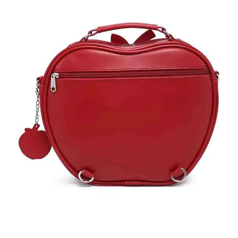 sac à dos pvc style y2k 2026 pour étudiantes, sac à dos unique en forme de pomme, sac à dos de voyage