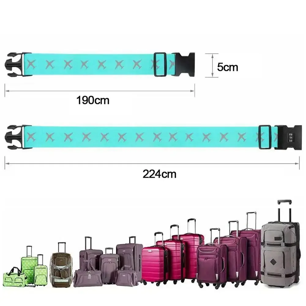 sangle de bagage de voyage, verrouillage par mot de passe réglable, ceinture d'emballage antivol, verrouillage sécurisé, sangle de bagage, ceinture d'emballage
