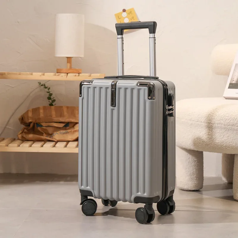 valise de voyage légère avec mot de passe pour étudiant, petit bagage, roue universelle pour homme et femme, chariot d'embarquement, 18 pouces