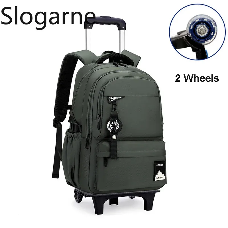 sac à roulettes pour étudiants, sacs à roulettes pour garçons, sacs à dos de voyage pour hommes avec roulettes, sac à bagages imperméable de grande capacité