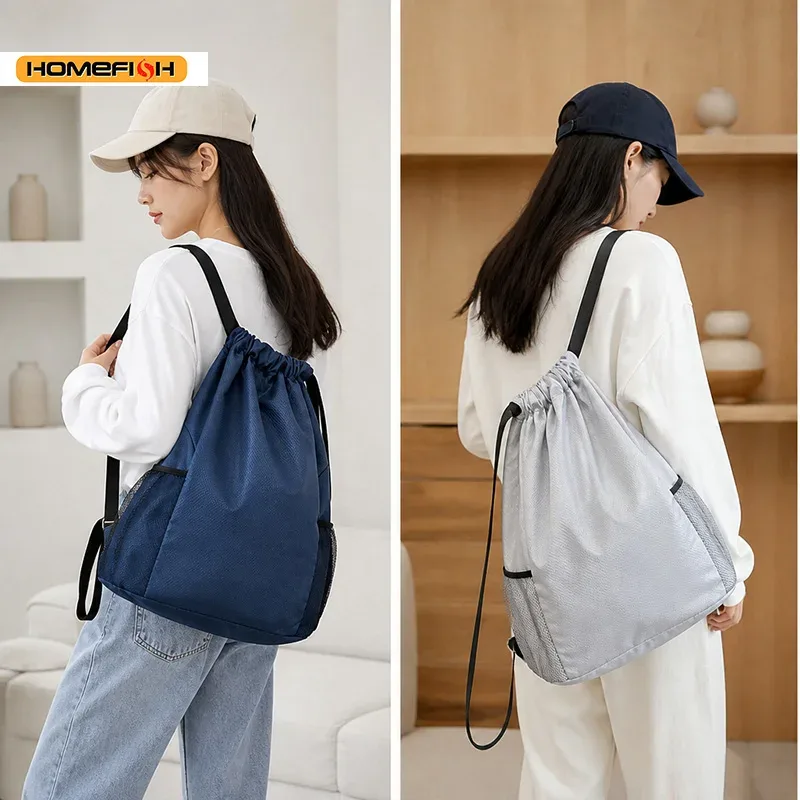 sac à dos de sport à cordon de serrage, sac de sport, de voyage, de plein air, de grande capacité, pour la salle de sport, la natation, la plage, le basketball, 1 pièce