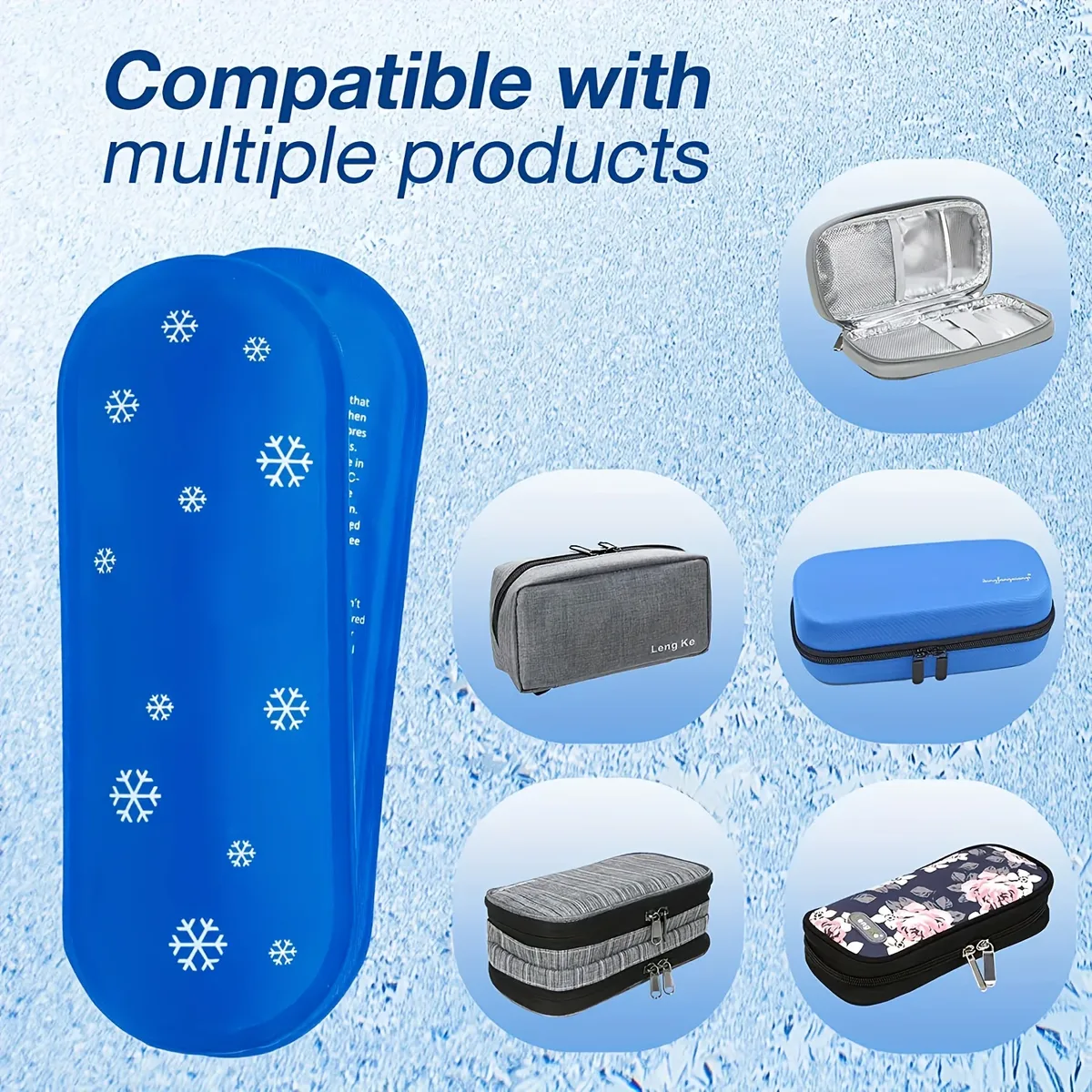 sac isotherme portable pour insuline, avec packs de refroidissement, étui isotherme pour insuline, design léger avec fermeture éclair, sac de rangement de voyage