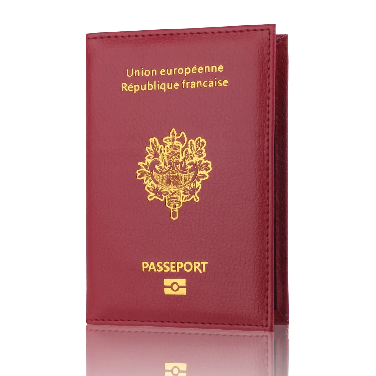 housse de protection pour passeport en pu de haute qualité, porte-carte bancaire, documents de voyage, mode hommes et femmes, portefeuille pour passeport français