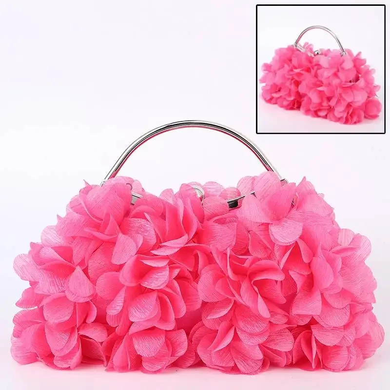 fleur dîner sac à main concepteur chaîne florale bandoulière mariée sac à main embrayages femme pétale soirée pochette robe de mariée sac