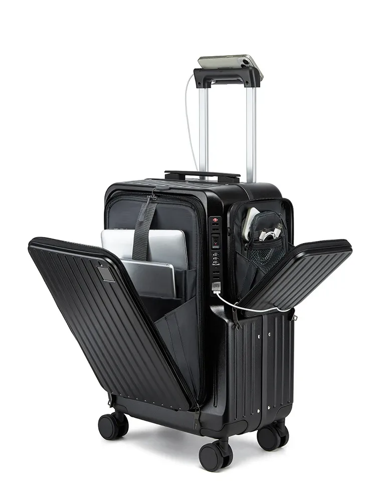 valise polyvalente roues toupies poignée supérieure compartiments intérieurs sac détachable noire grise voyage business week end