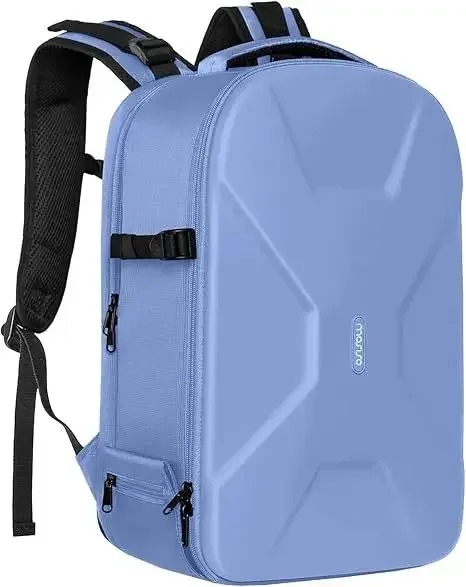 sac à dos pour appareil photo de photographie dslr, coque rigide étanche de 15 à 16 pouces avec support pour trépied et compartiment pour ordinateur portable canon/nikon/sony