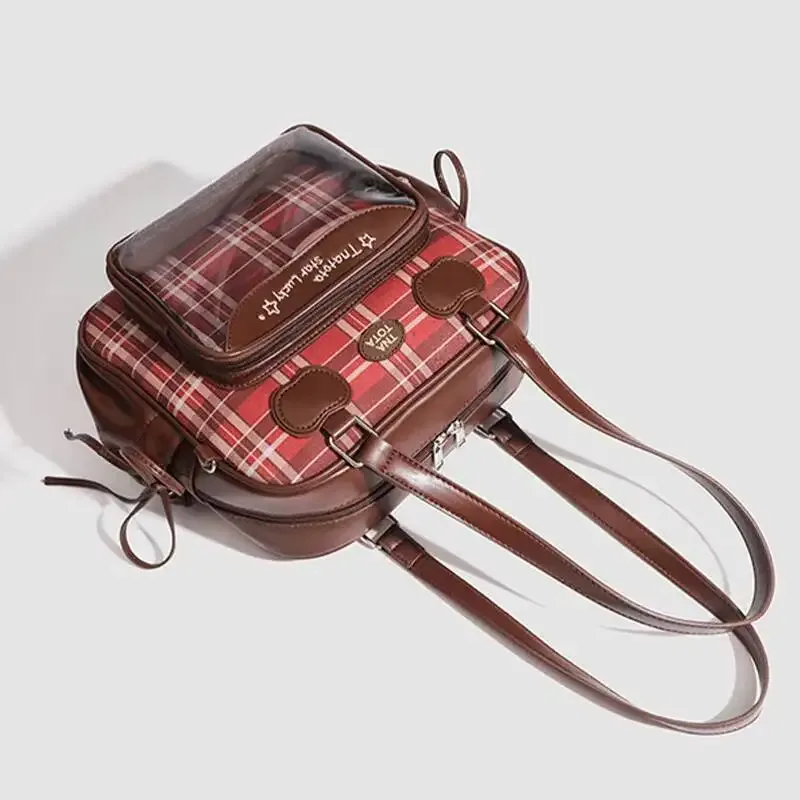 y2k nouveau japonais harajuku ita sac grande capacité sac à bandoulière mignon fille sac transparent bricolage badge affichage mode sacs à bandoulière
