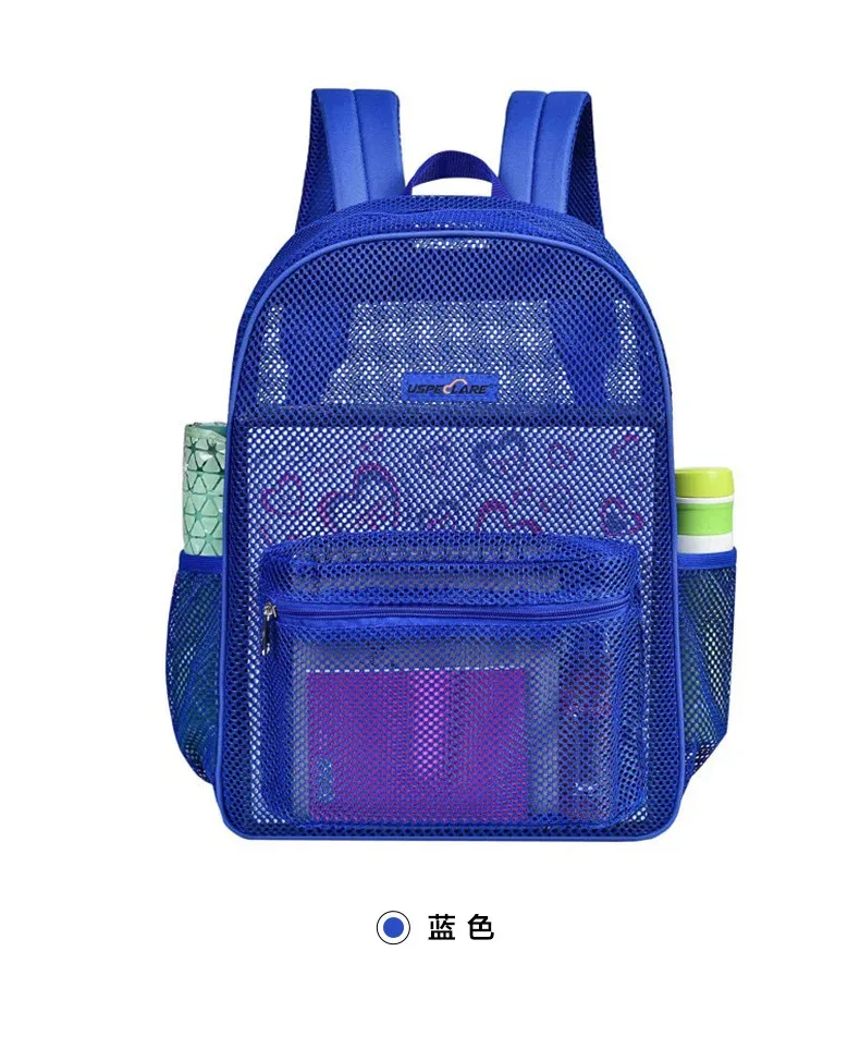 sac à dos en maille robuste, grand format, transparent, respirant, résistant aux déchirures, approuvé par l'école, sac de sécurité pour adolescents du lycée et salle de sport