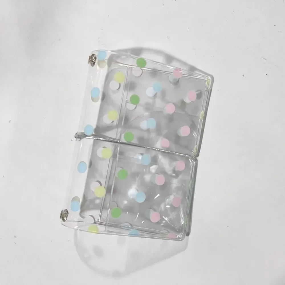 porte-passeport à pois avec bande élastique, couverture de passeport transparente, étui de protection portable pour voyage.