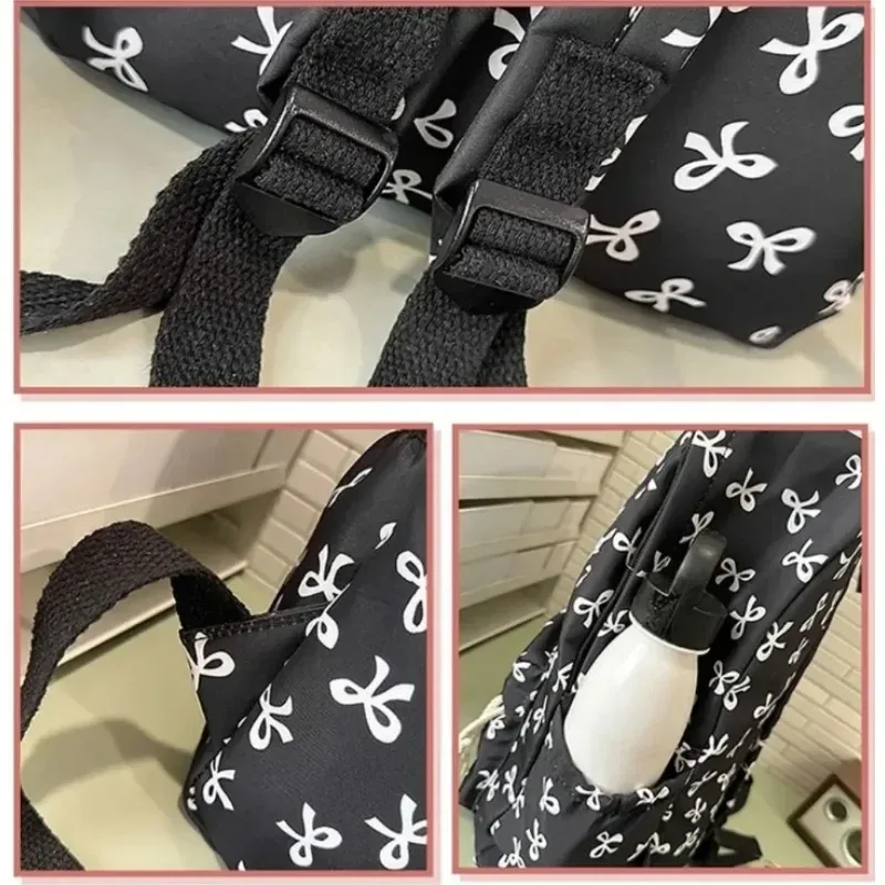 sac à dos décoratif avec nœud pour filles et femmes, léger, décontracté, pour les voyages, les trajets quotidiens, le sport, l'école, élégant, printemps-été