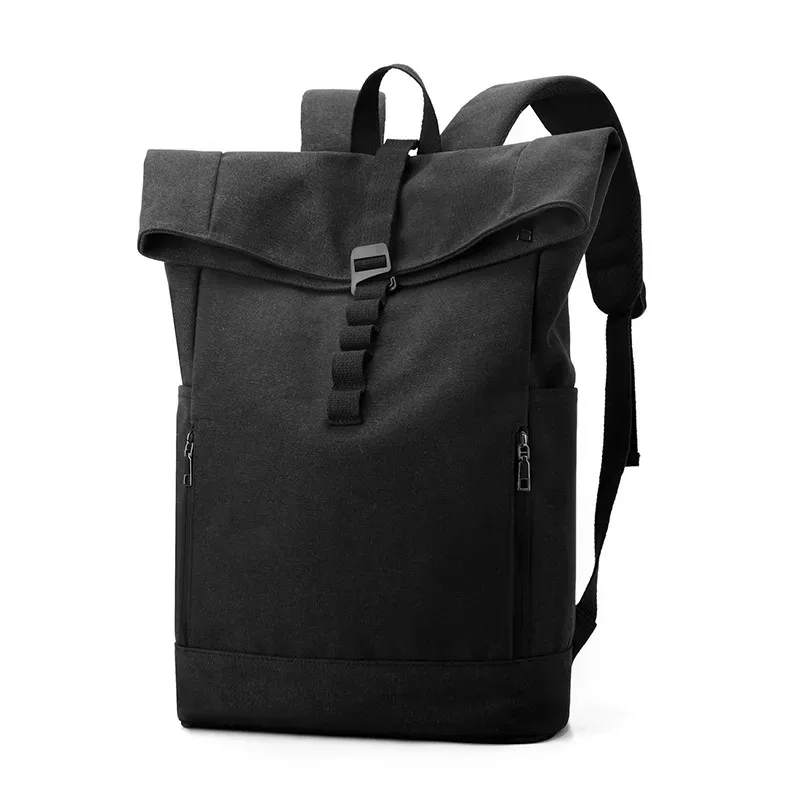 sac à dos roulant roulé voyage 15,6 pouces ordinateur portable sac à dos d'affaires sac d'école de randonnée en plein air sacs de rangement de bagages de week-end en toile