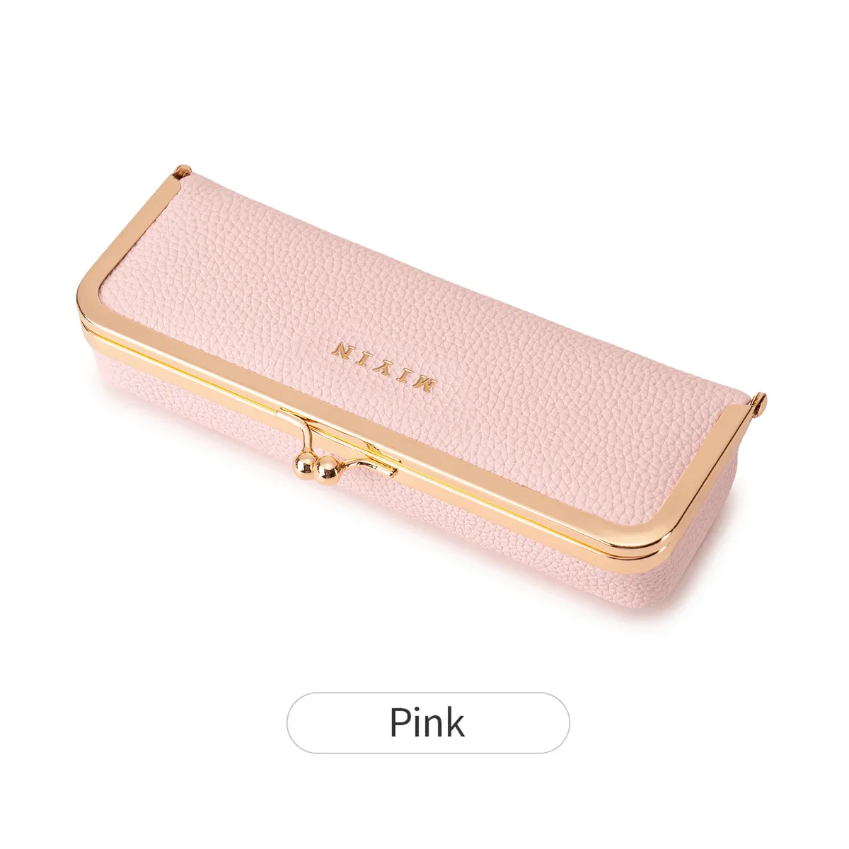 miyin étui à bijoux multifonctionnel pour femme à imprimé léopard avec fermeture kiss lock, étui à lunettes, essentiel de voyage, organisateur de rouge à lèvres et cosmétiques