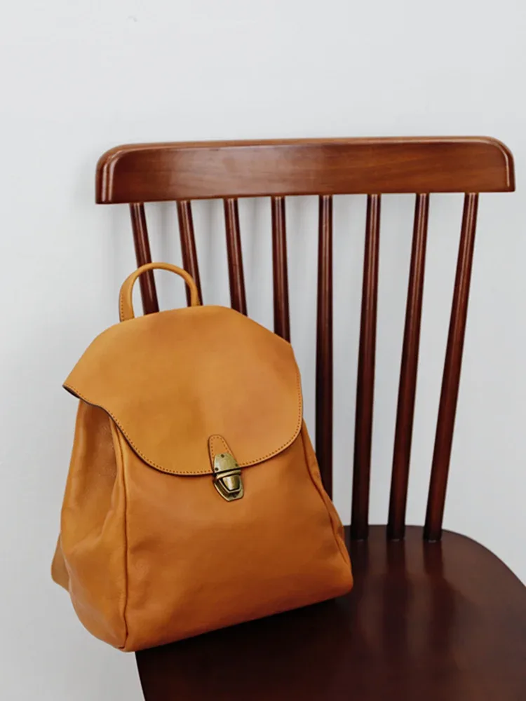 pndme simple vintage première couche peau de vache dames sacs à dos en plein air voyage designers à la main en cuir véritable cartable pour femmes