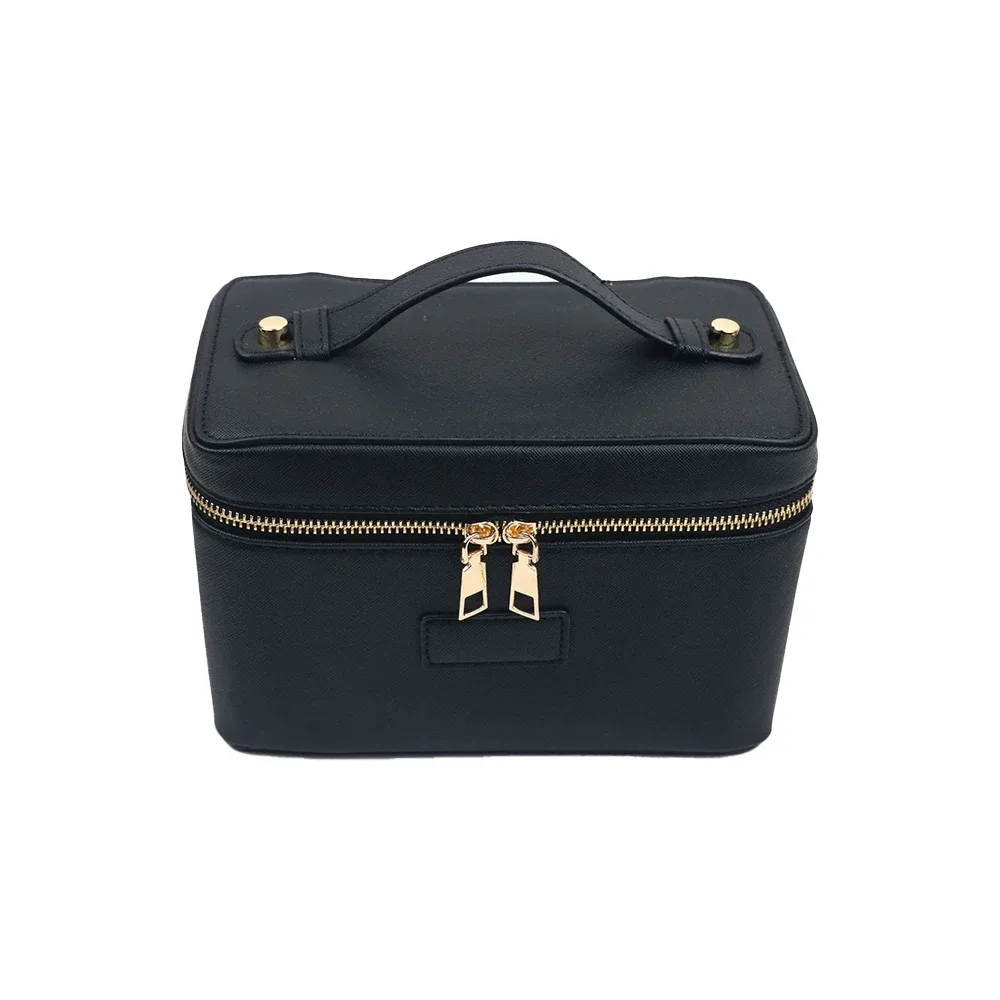 sac à cosmétiques en cuir pu personnalisé avec rangement zoné et grande capacité, trousse de toilette pour l'automne et l'hiver, nouveaux produits