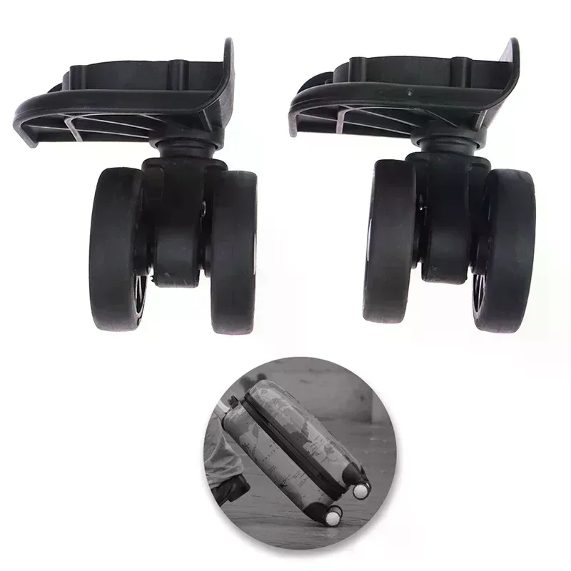 ensemble roulements plastique noir remplacement valise rotation trois cent soixante utilisation voyage support fort longévité