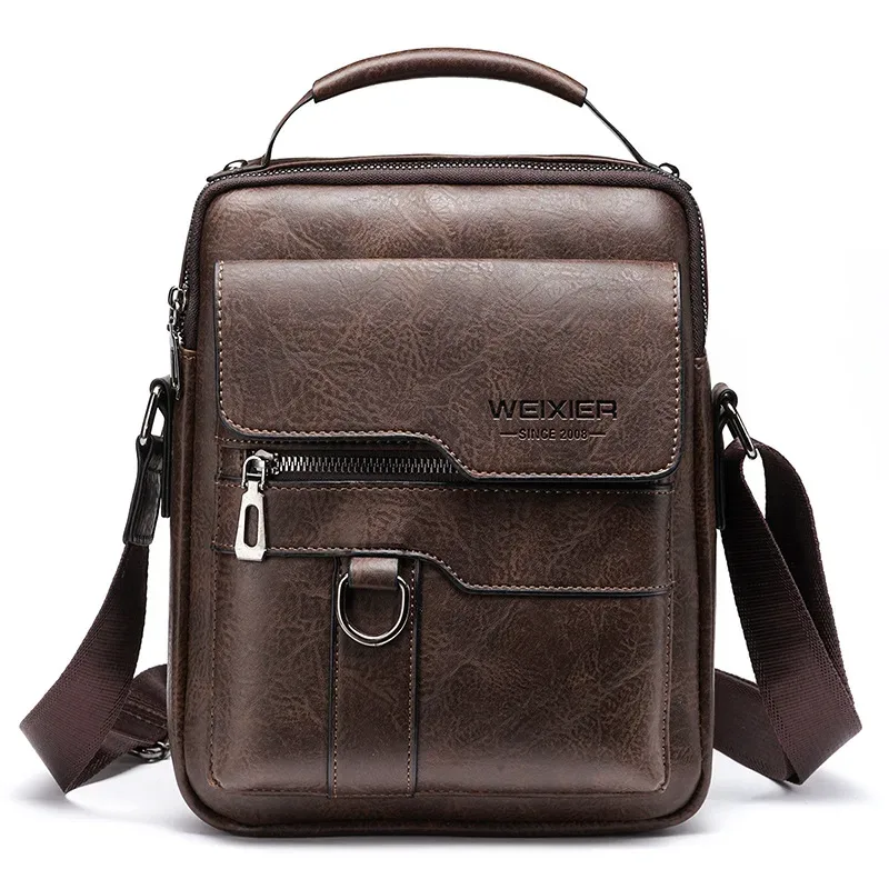 sac à bandoulière de marque pour hommes, pour ipad 9.7 pouces, sacs à rabat en cuir pu pour hommes, sacoche d'affaires solide, sac de voyage