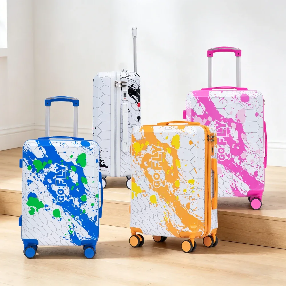 valise de voyage à roulettes avec serrure à combinaison pour hommes et femmes, valise à fermeture éclair à roulettes pour bagages