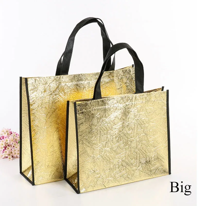 sac de courses réutilisable pour femmes, sacs de rangement de voyage en toile de grande capacité, sac à main à paillettes laser pour épicerie, fourre-tout en toile écologique