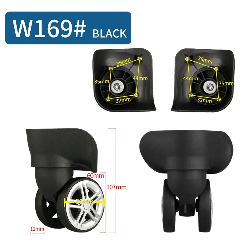 roues de remplacement pour bagages, valise sur roues de remplacement, accessoires pour bagages de 14 à 30 pouces, roues silencieuses pour roulettes à bagages