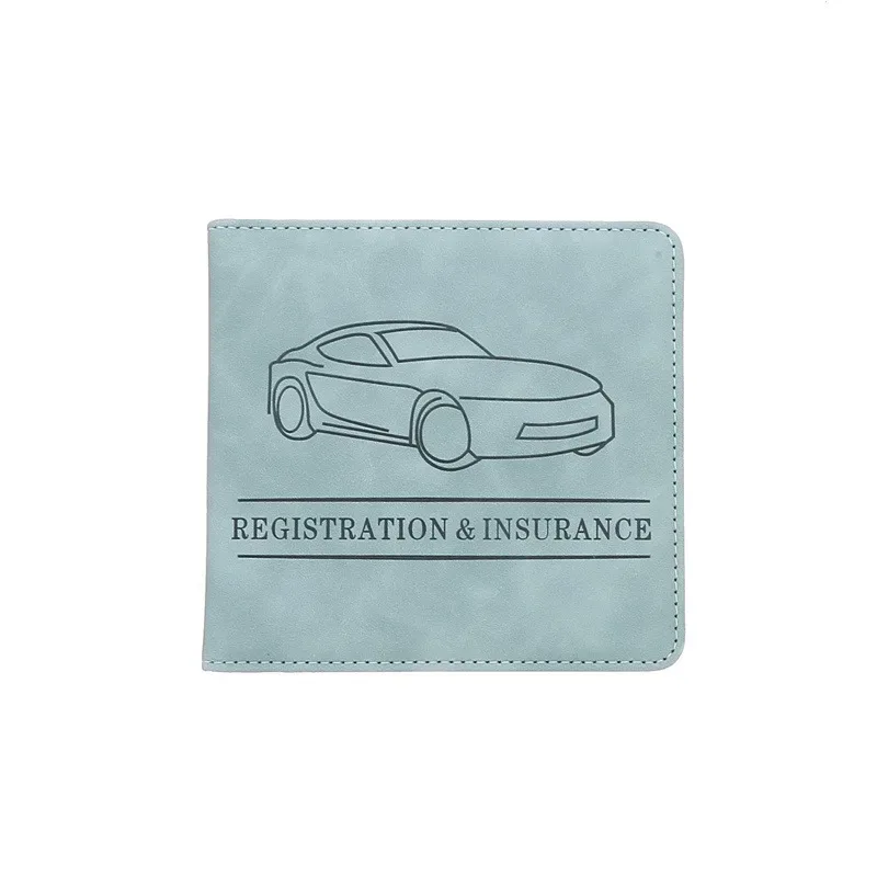 porte-assurance d'enregistrement de voiture, couverture de permis de conduire, documents automobiles en cuir, sac de rangement de permis de conduire, porte-carte de crédit