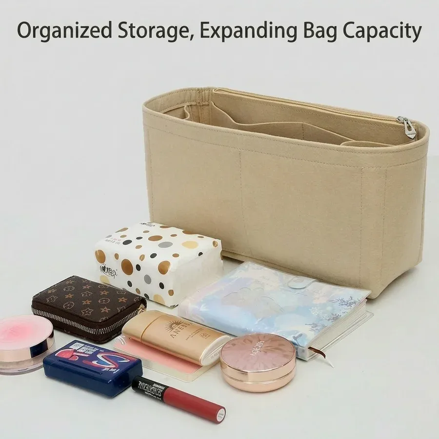 organisateur de sac à main en feutre pour femme, compatible avec loe puzzle, pour sacs de maquillage et cosmétiques, organiseur de sac de luxe pour femme