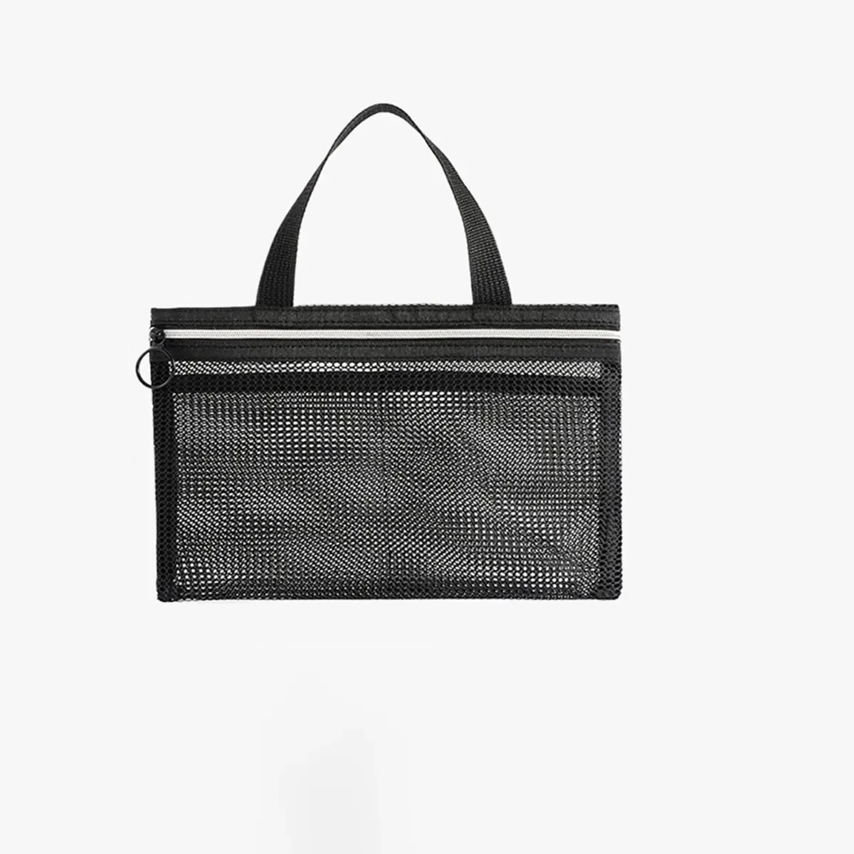 mini trousse de maquillage rose en maille multi-poches, sac de natation, sac de rangement de voyage portable, sac de bain portable, sac de plage, lot de 1