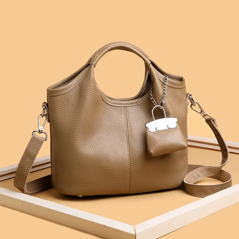 100% peau de vache fourre-tout pour le travail trajet sac de transport collège style étudiant tenue livre sacs à bandoulière bolsos para mujer portefeuille