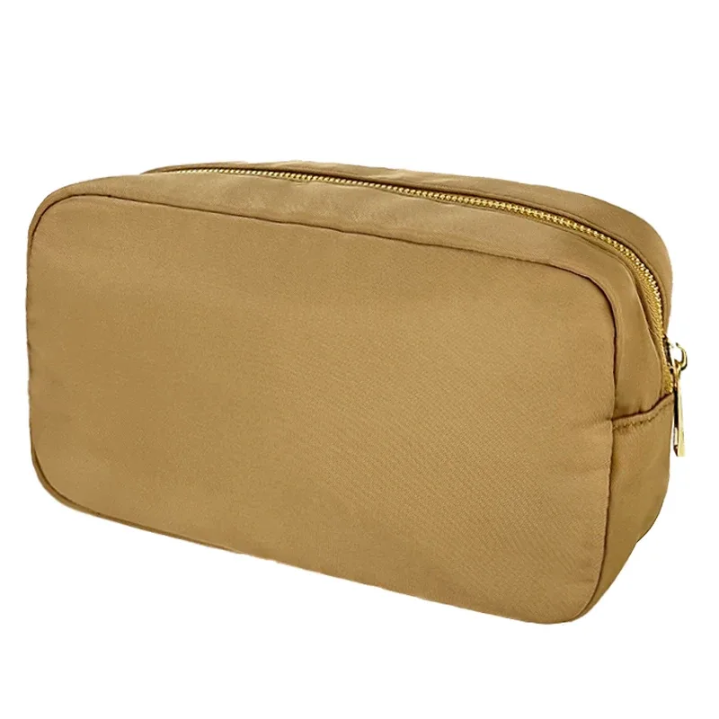 trousse de toilette en nylon personnalisée pour femme et fille, poudres cosmétique de voyage, fermeture éclair, document solide, trousse de maquillage personnalisée, diy