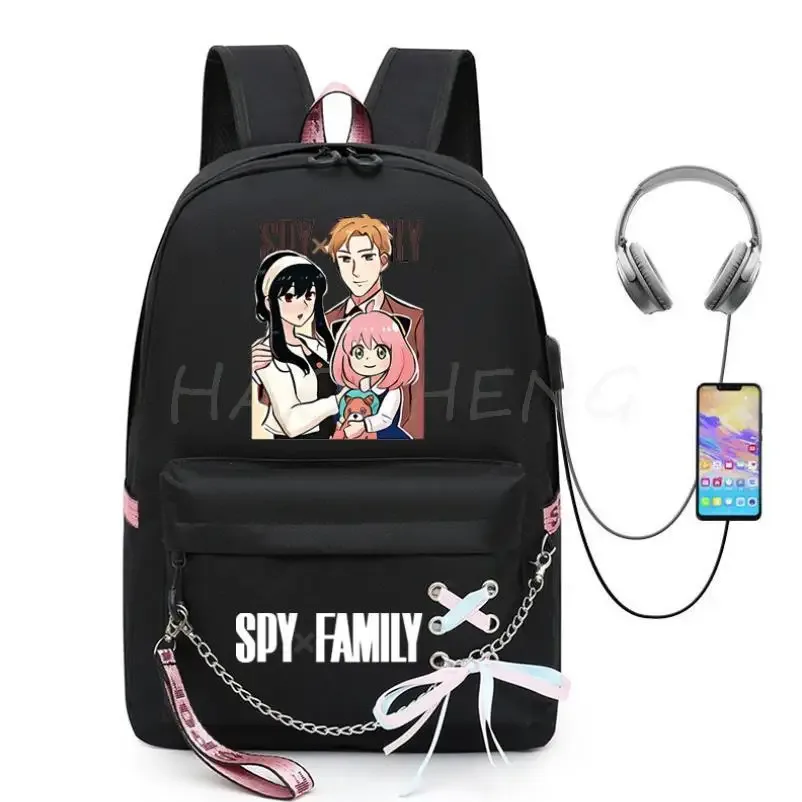 spy x family anya forger anime sac à dos pour femmes kawaii design étudiant école sac à bandoulière toile jeunesse voyage en plein air sac à dos