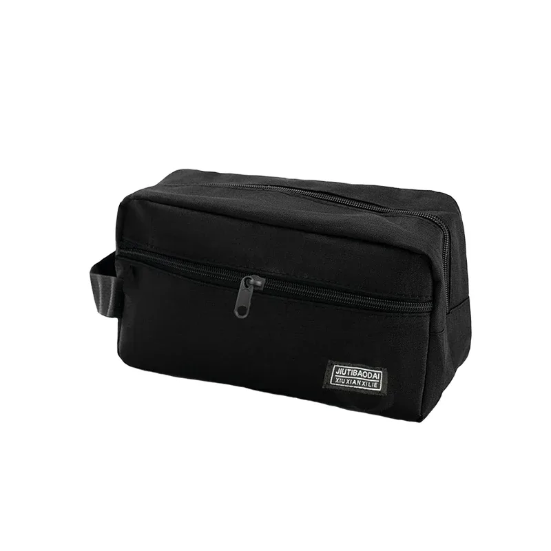 pochette de rangement pour maquillage en tissu oxford durable, sac de toilette de voyage étanche, organisateur de cosmétiques multi-poches pour voyage