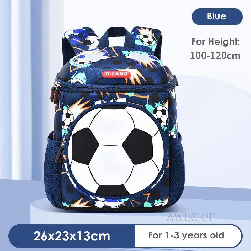 sacs d'école de football 3d pour garçons, sacs à dos d'école pour enfants de la maternelle, sac de voyage pour étudiants, pack pour enfants mochila infantil escolar