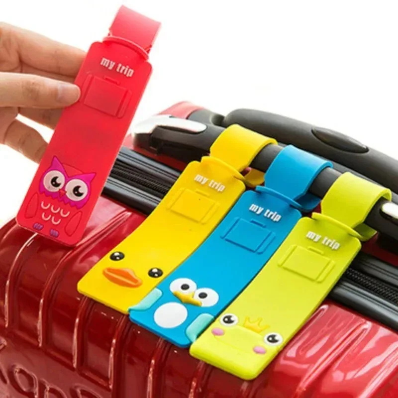 adorable étiquette de bagage en silicone, étiquette de bagage pour carte d'embarquement, étiquette de bagage enregistré, accessoires de voyage tendance, étiquette de bagage mignonne pour le vol.