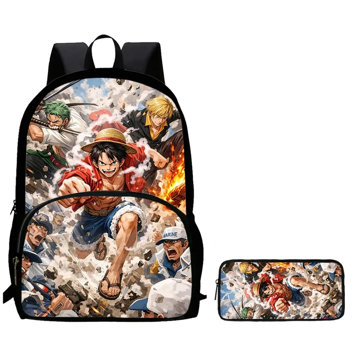 sac à dos scolaire léger 2-en-1 avec poche avant et trousse à crayons, sac à dos unisexe durable pour garçons et filles de 6 à 10 ans