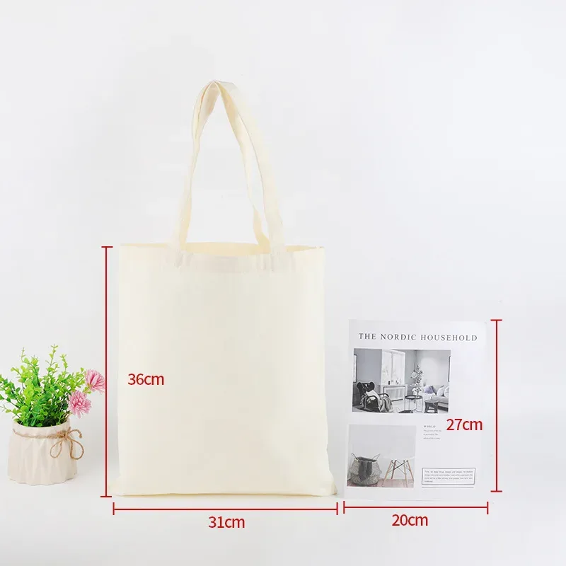 100 pièces/lot, vente en gros, sacs fourre-tout en toile de grande capacité, logo personnalisé, sacs réutilisables en coton écologique, sacs de courses promotionnels