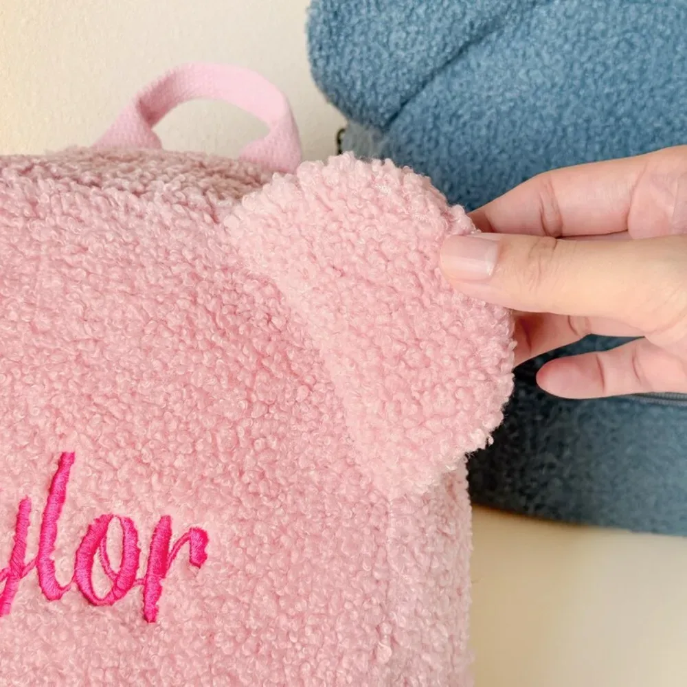 sac à dos personnalisé avec nom, sac à dos pour enfants avec nom, sac à dos pour tout-petits avec ours en peluche, sac à dos moelleux personnalisé pour enfants