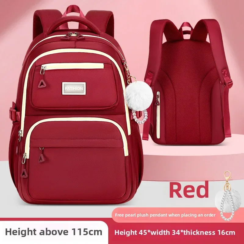 sac à dos scolaire avec pendentif en perles pour filles, en nylon imperméable, sac à dos pour adolescents, sac à dos pour étudiantes, sac à dos de voyage pour femmes, sacs kawaii.
