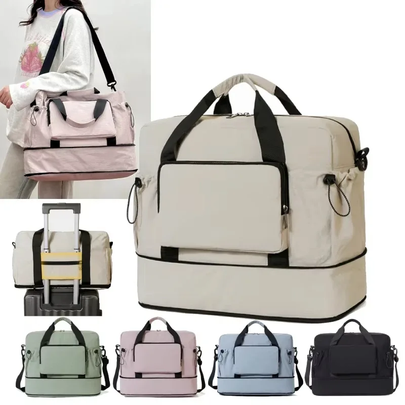 sac de sport avec compartiment sec/humide, sac de voyage, sac de rangement pour bagages de courte distance, sac bandoulière portable extensible ‌ sac à main