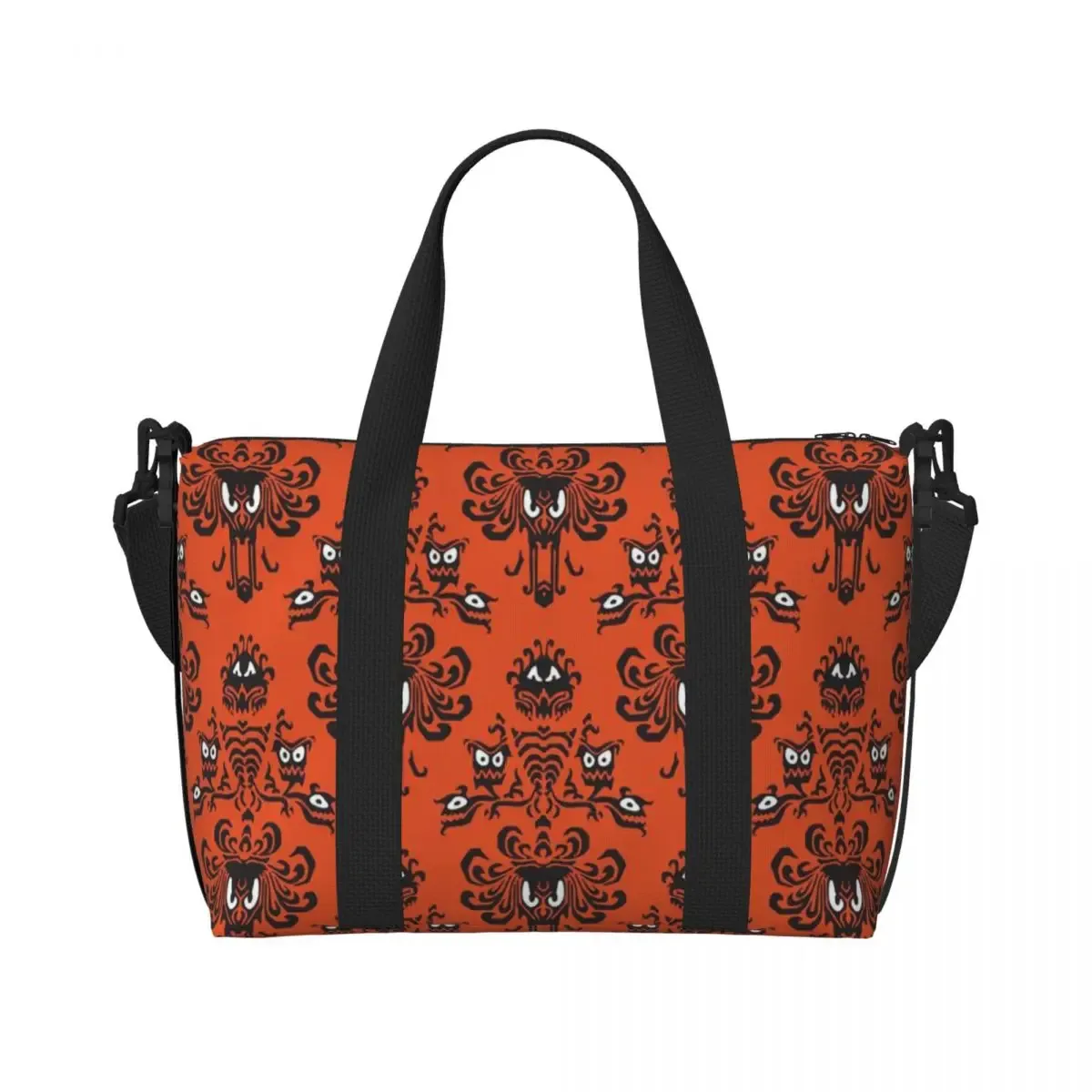 sac fourre-tout personnalisé avec logo de manoir hanté pour femme, sacs de voyage de grande capacité, sacs d'épicerie, halloween grimace mesurosts, salle de sport, plage