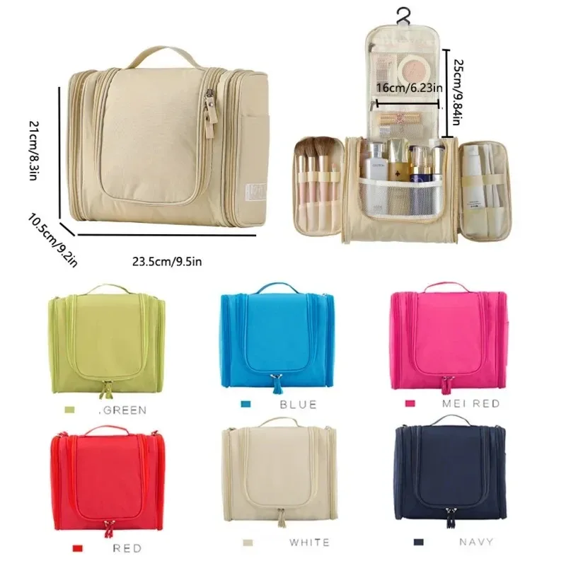 nouveau sac de rangement de maquillage de voyage sac à cosmétiques en nylon pour femmes sacs de maquillage de voyage suspendus kits d'organisation de toilette de lavage sacs de rangement