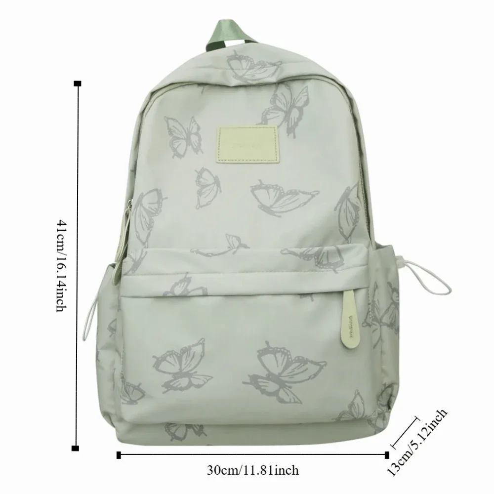 petit sac à dos papillon simple style coréen, couleur unie, avec fermeture éclair, sac à bandoulière, plusieurs poches, sac à dos sport décontracté, voyage