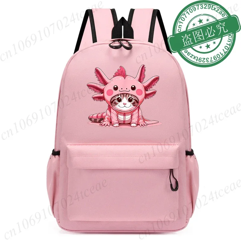 boba axolotl sacs kawaii enfants sac à dos enfants dessin animé maternelle sac d'école cartable retour à l'école bookbag mochila bookbag