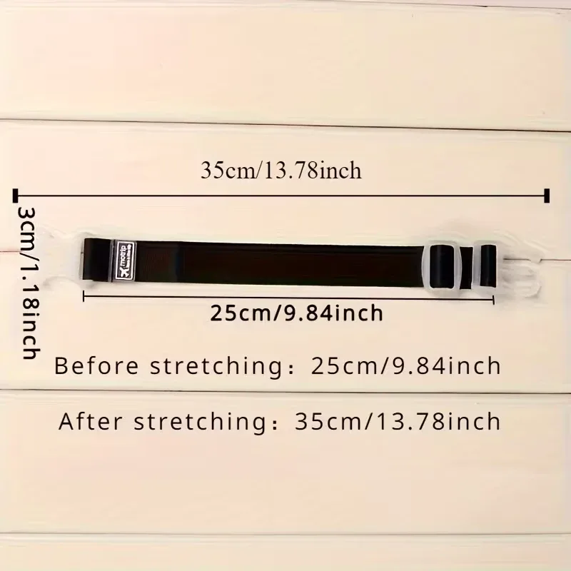 sangle de bagage portable et sécurisée avec crochet et boucle — ceinture d'emballage pour valise de voyage, attache de bagage et sangle de fixation (1/4 pièces)