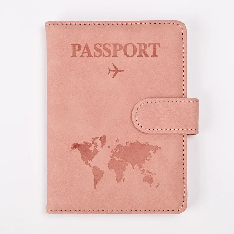 porte-passeport en cuir pu pour hommes et femmes, étui pour cartes de crédit, portefeuille de couverture, accessoires de voyage, sac à main