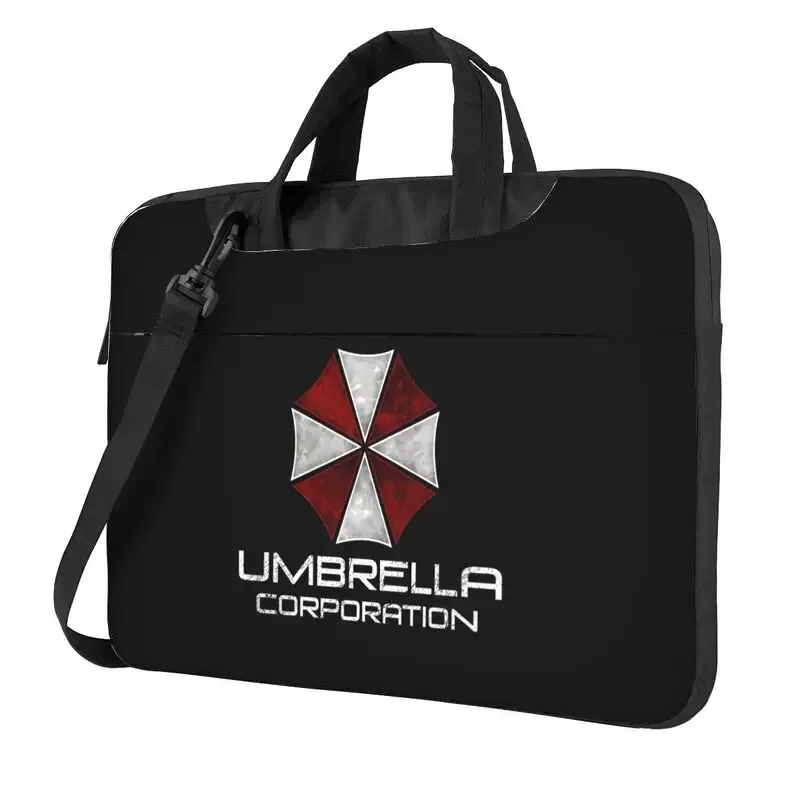 umbrella corporation sac à bandoulière pour ordinateur portable, étanche, housse pour ordinateur portable macbook netbook pc avec poignée, convient aux ordinateurs portables de 13/14/15,6 pouces