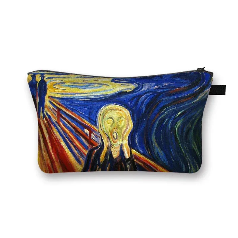 starry night / kiss / waterlily – trousse à cosmétiques pour femmes, trousse de maquillage van gogh / gustav klimt / monet