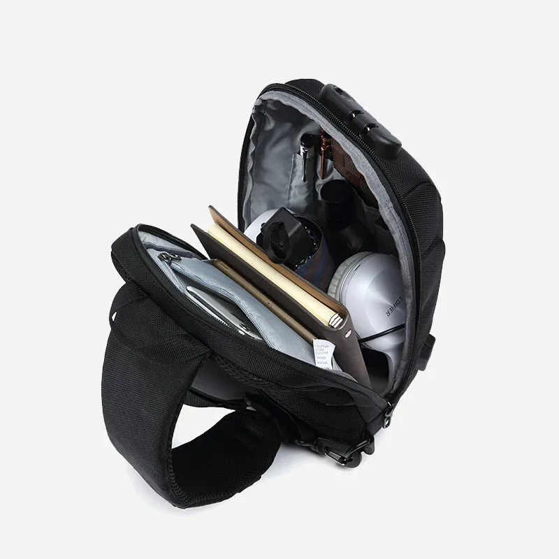 sac bandoulière antivol ozuko 2026 pour homme – sacoche de poitrine étanche pour courts trajets