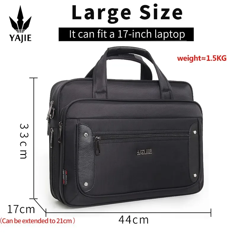 sac d'affaires en toile pour hommes, étui à bombes de grande capacité, 14 pouces, 15.6 pouces, 17 pouces, 19 sacs pour ordinateur portable, sacs initiés, sacs à main messenger