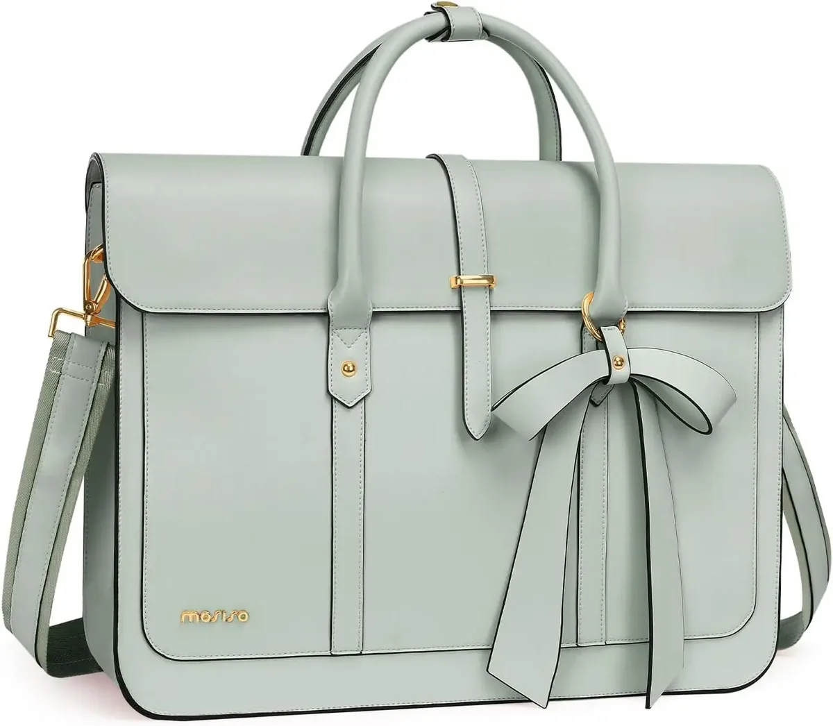 mosiso sac fourre-tout pour femme pour macbook 13 14 15 16 17.3 pouces ordinateur portable en cuir pu sac à bandoulière sac à dos sac à main double usage